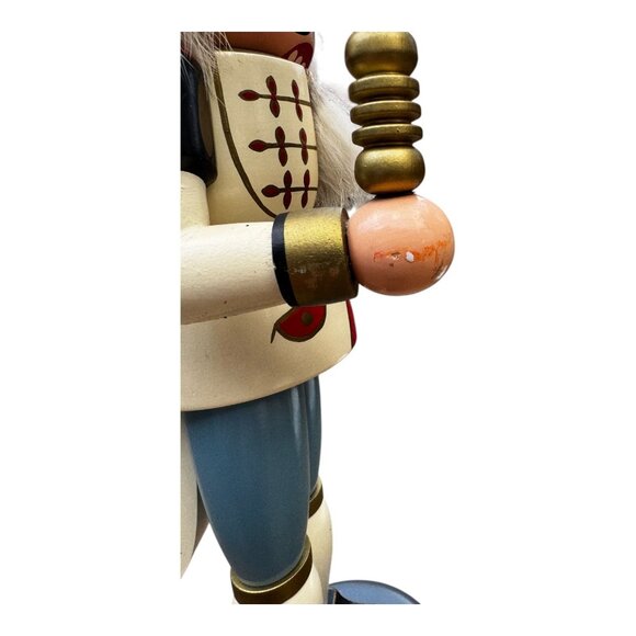 Vtg Freiberger Raum-Und German Erzgebirge Wooden White King Nutcracker 13" - Picture 3 of 9